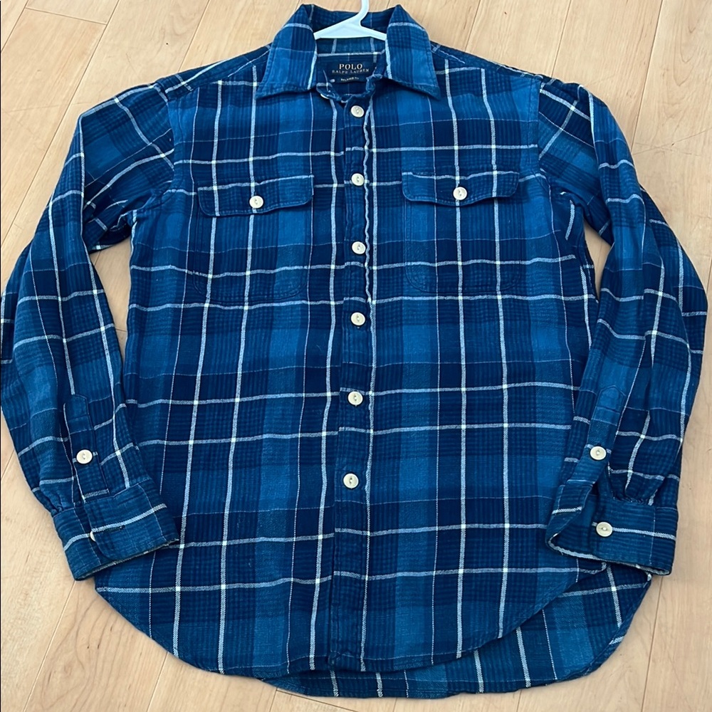 Polo by Ralph Lauren Blue Button Down Shirt with Classic Collar
